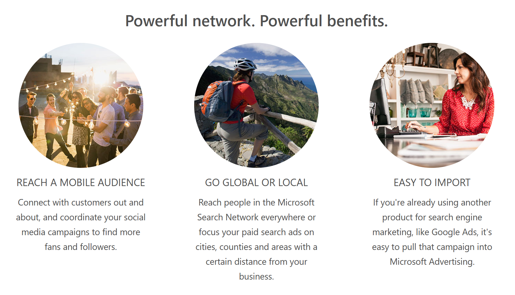 Benefits of Microsoft's advertisement network