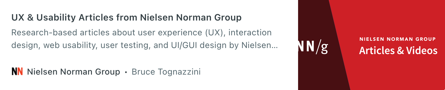 Nielsen Normal Group - Articles
