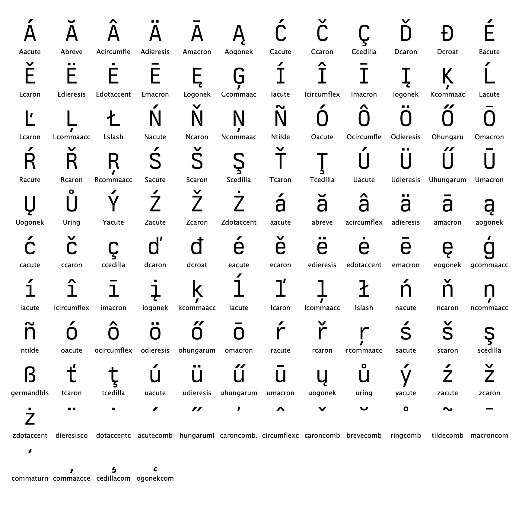 Berkeley Mono - Central European Set