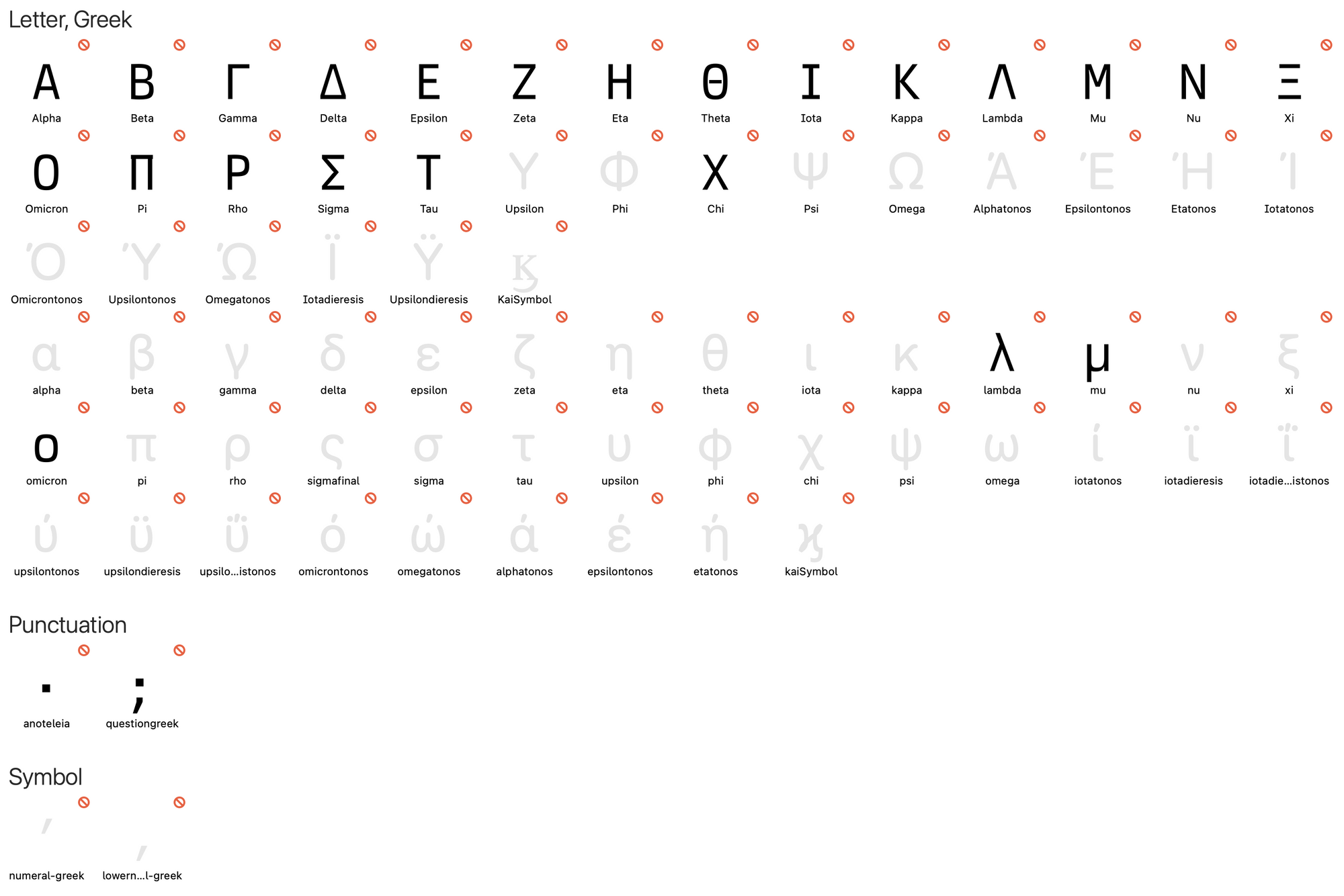 Berkeley Mono - Greek Language Support