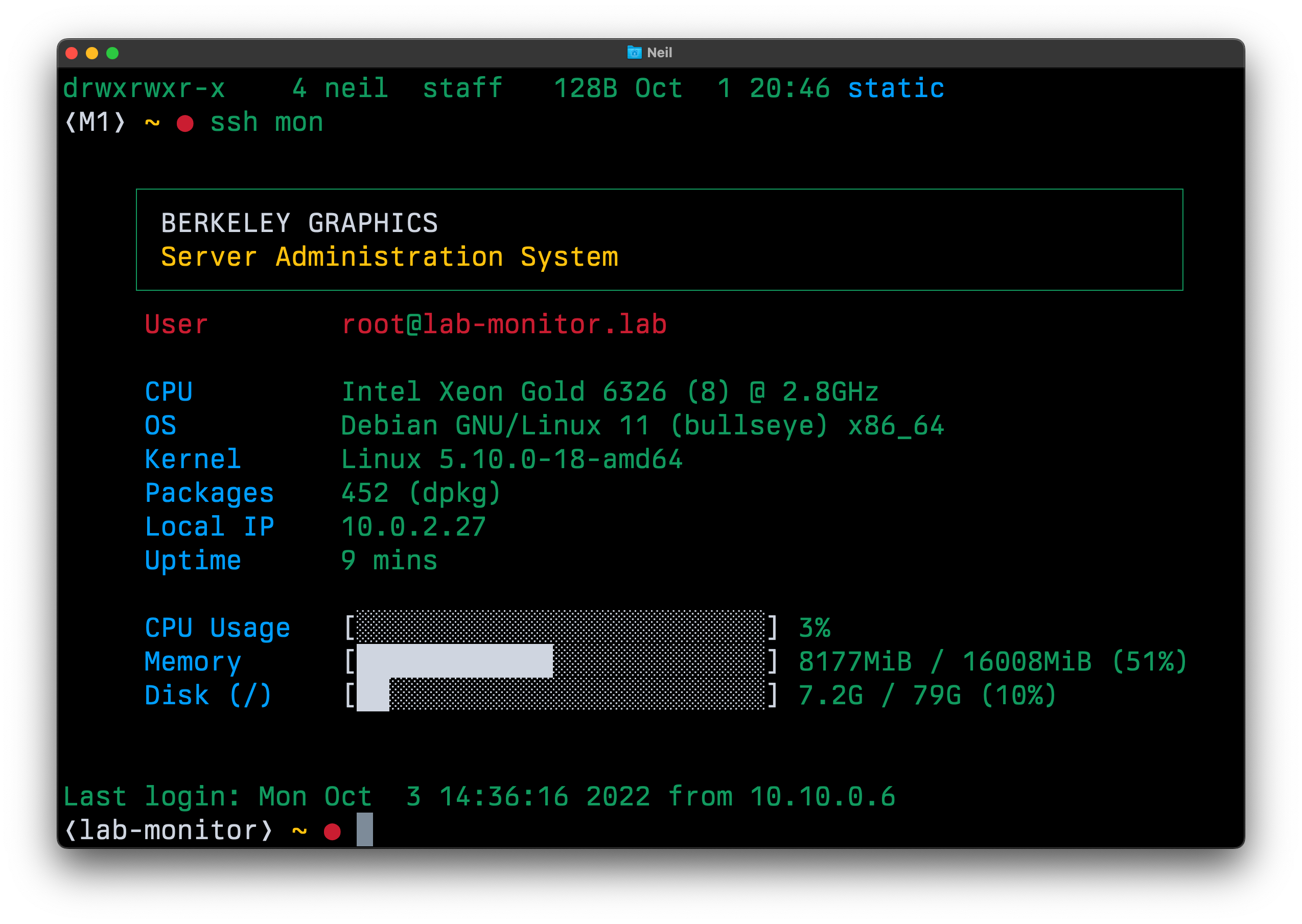 Neofetch – Server Administration System